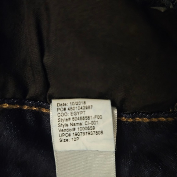 Crown & Ivy Women's Mid Rise Skinny Dark Blue Wash Size 10P Regular - Picture 6 of 7